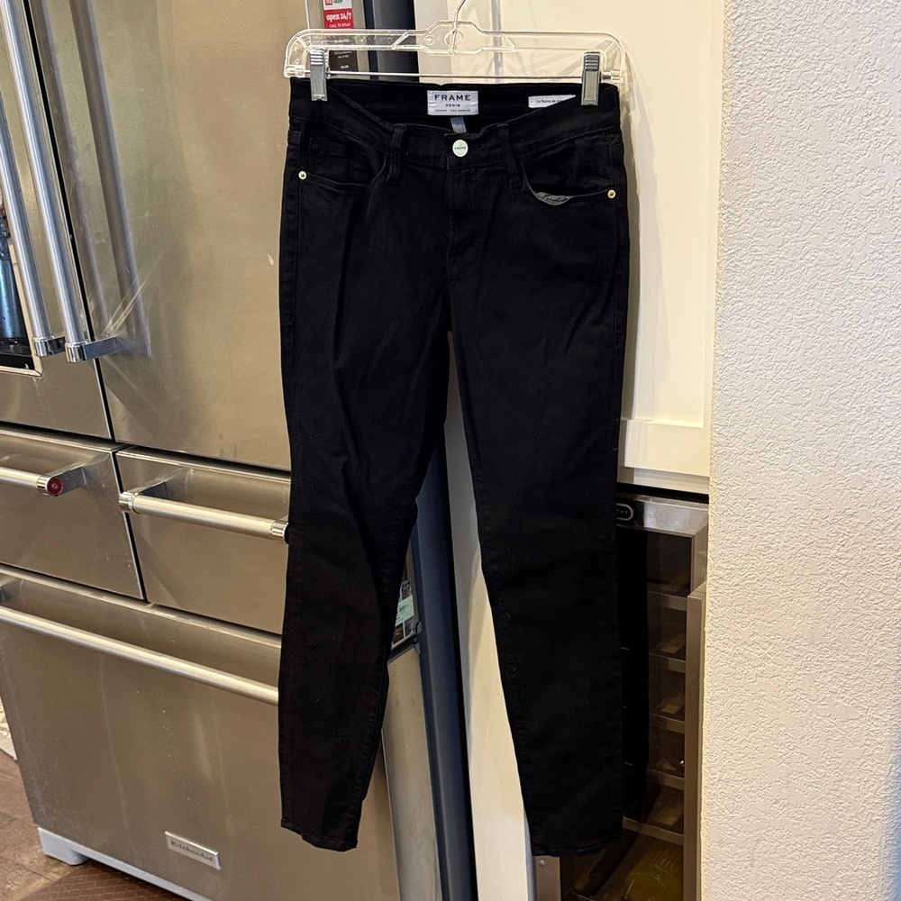 Frame Denim Women's Jet Black Skinny Jeans
